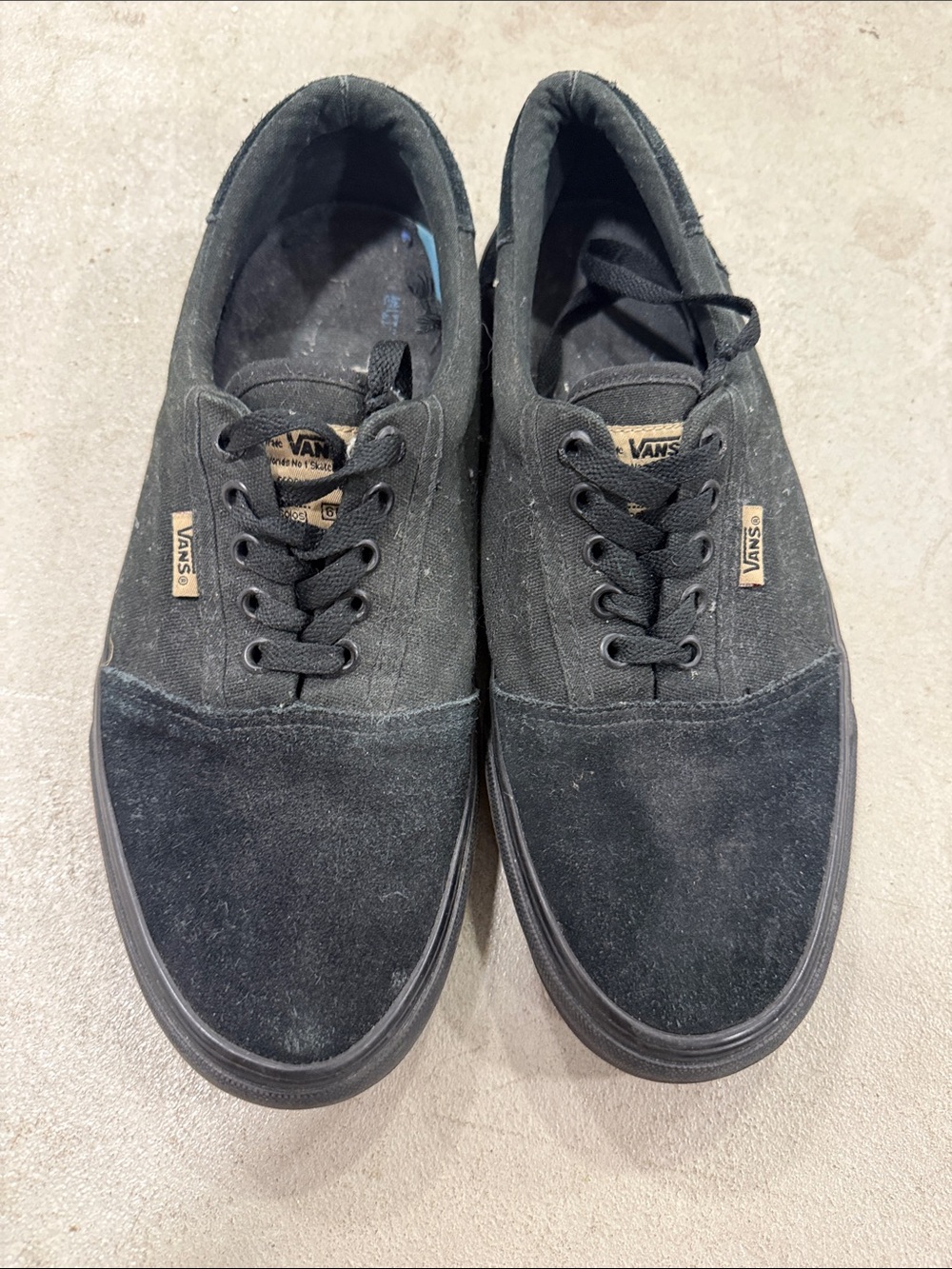 Vans Men’s Black Low-Top Canvas Sneakers